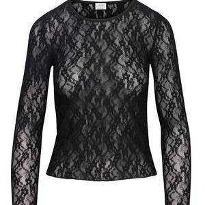 Aritzia Black Lace Long Sleeve Top